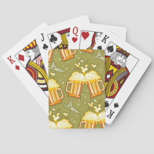 Glasses Of Beer Pattern Playing Cards