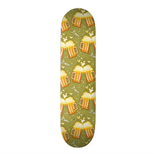 Glasses Of Beer Pattern Skateboard