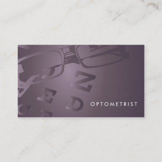 Glasses Optometrist business card