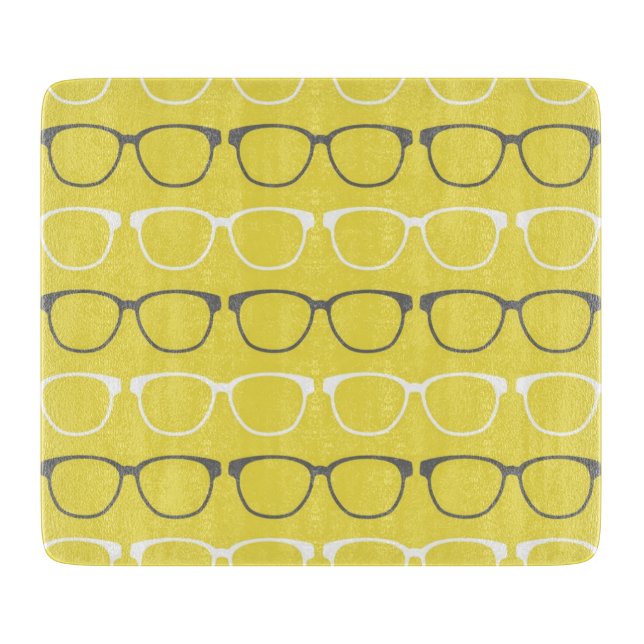Glasses Pattern Cutting Board (Front)