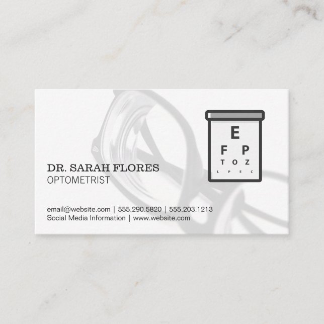 Glasses | Vision Chart Business Card (Front)