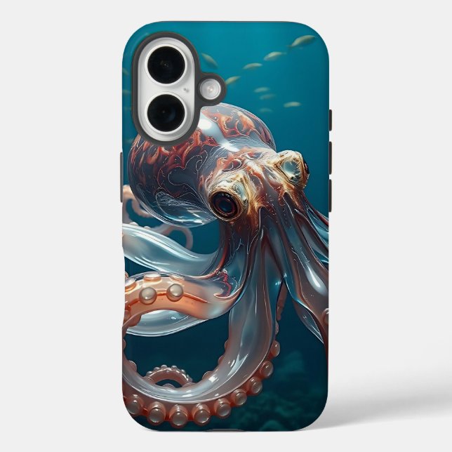 Glasslike Octopus in the Deep Sea Case-Mate iPhone Case (Back)