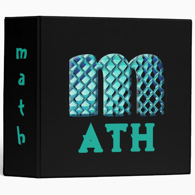 glasstiles monogram - m  3 ring binder (Front/Spine)