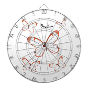 Glasswing butterfly cartoon illustration  dartboard