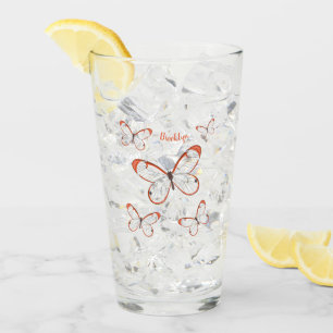 Glasswing butterfly cartoon illustration  glass