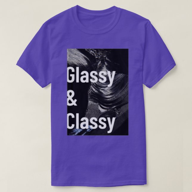 Glassy and Classy Obsidian T-Shirt (Design Front)