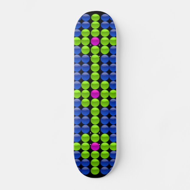 "Glassy Buttons" skateboard (Front)