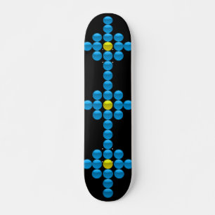 "Glassy Buttons" skateboard