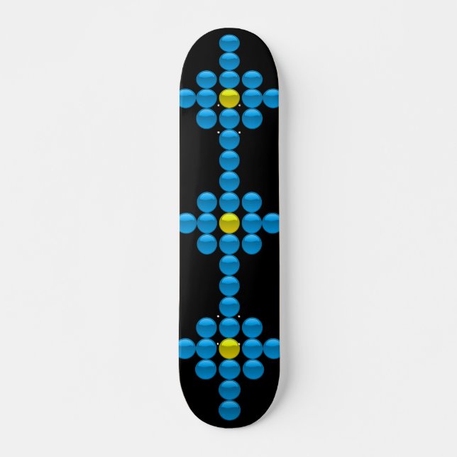 "Glassy Buttons" skateboard (Front)