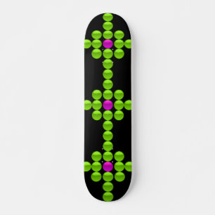"Glassy Buttons" skateboard