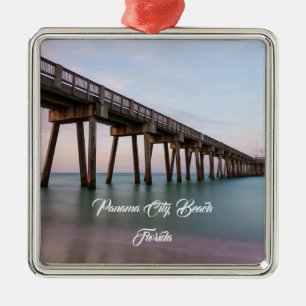 Glassy Waters At Panama City Beach Pier Metal Ornament