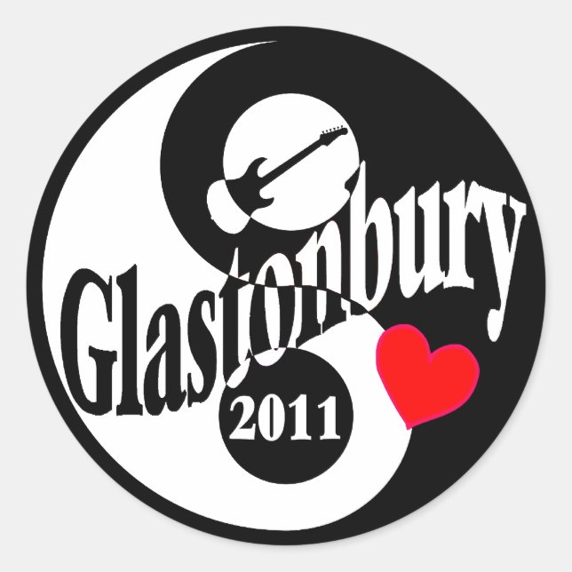Glastonbury Classic Round Sticker (Front)