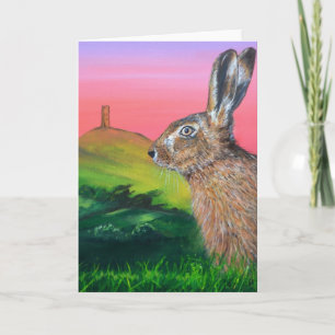 Glastonbury Hare Card