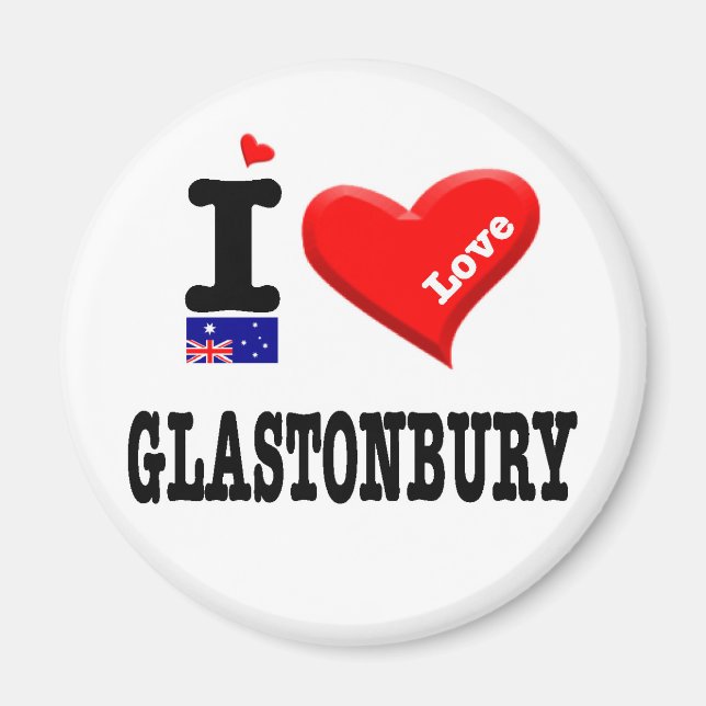 GLASTONBURY - I Love Magnet (Front)