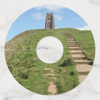 Glastonbury Tor Path Paper Wine Glass Tags