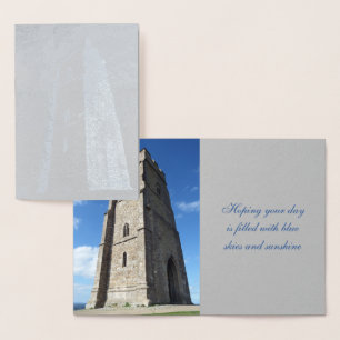 Glastonbury Tor Tower Foil Card