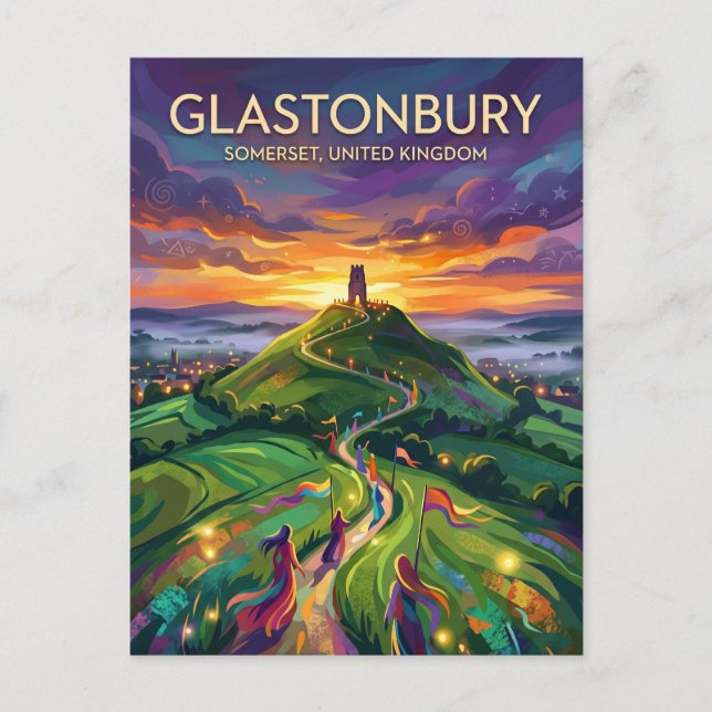 Glastonbury United Kingdom Postcard (Front)