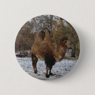 Glazed Camel Art #8083 2 Inch Round Button