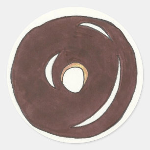 Glazed Chocolate Cake Doughnut Doughnut Stickers