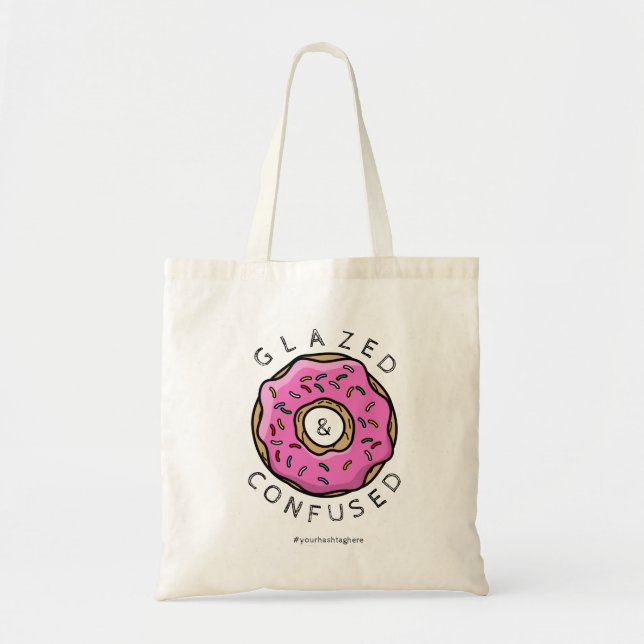 Glazed & Confused Pink Sprinkle Doughnut Tote (Front)