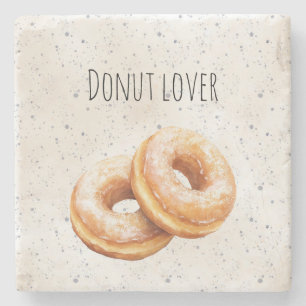 Glazed Donuts Sweet Treats Stone Coaster