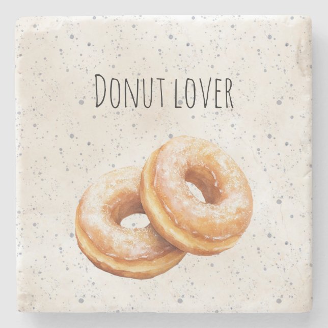 Glazed Donuts Sweet Treats Stone Coaster (Front)