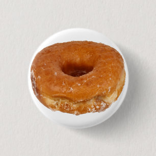 Glazed Doughnut 1 Inch Round Button