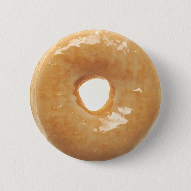 Glazed Doughnut 2 Inch Round Button (Front)