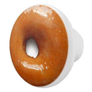 Glazed doughnut ceramic knob