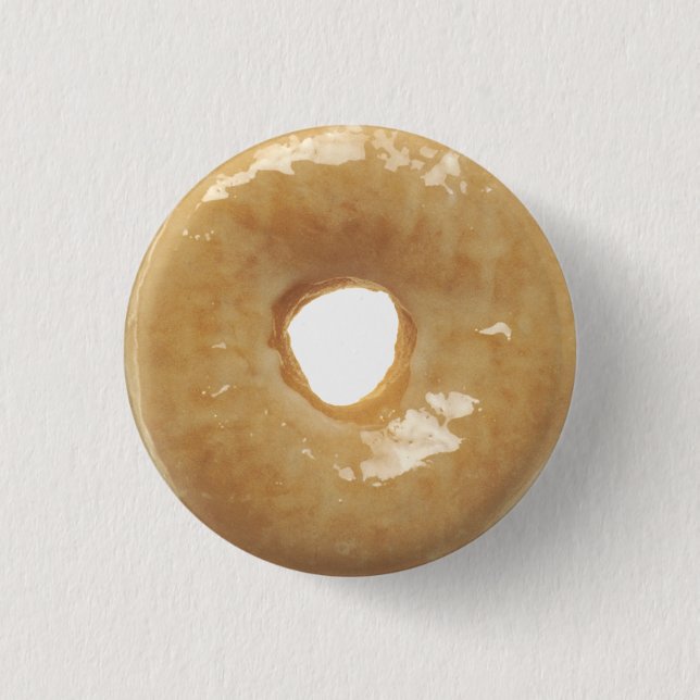Glazed Doughnut Novelty 1 Inch Round Button (Front)