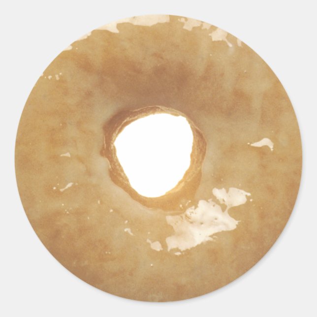 Glazed Doughnut Novelty Classic Round Sticker (Front)