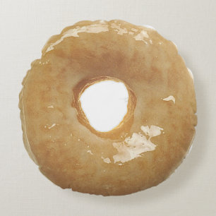 Glazed Doughnut Pastry Round Cake Pillow