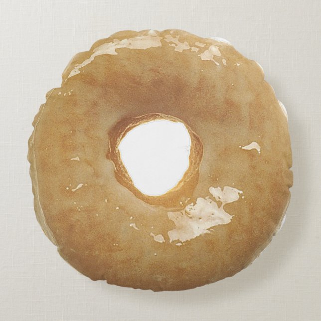 Glazed Doughnut Pastry Round Cake Pillow (Front)