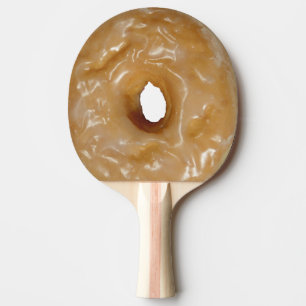 Glazed doughnut ping pong paddle