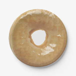 Glazed Doughnut Small Cake Paper Plate