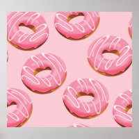 Glazed Doughnuts Seamless Background
