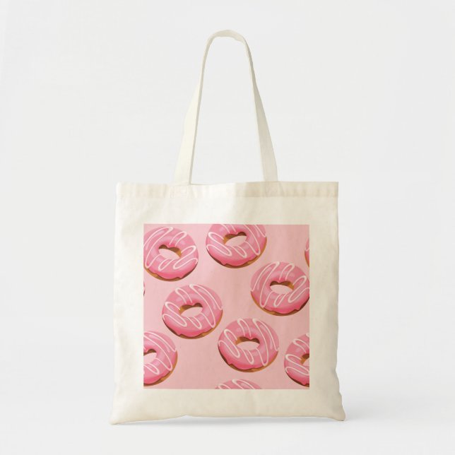 Glazed Doughnuts Seamless Background Tote Bag (Front)