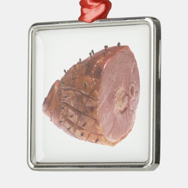 Glazed Ham Metal Ornament (Left)