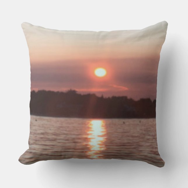 Glazed Sunset  Throw Pillow (Front)