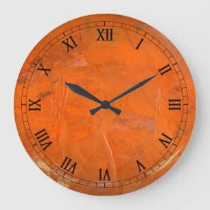 Glazed Terracotta Wallclock 2 Roman Numerals