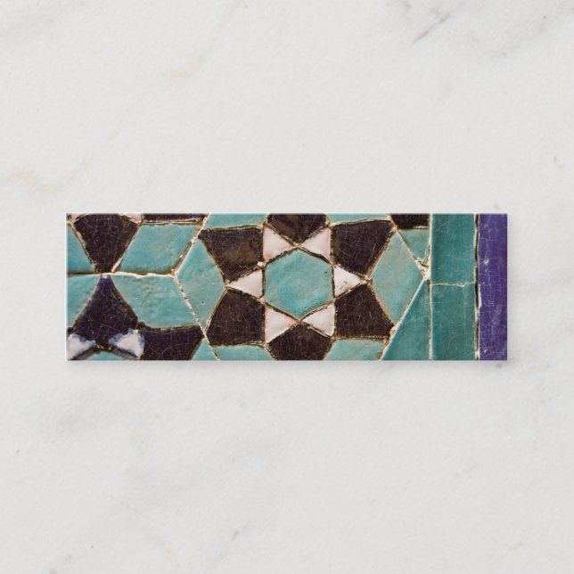 Glazed Tile Mosaic Mini Business Card (Front)