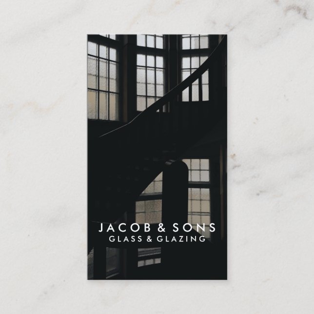 Glazier Glazing Glass Work Business Card (Front)