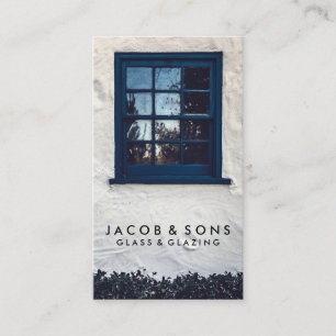 Glazier Glazing Glass Work Business Card