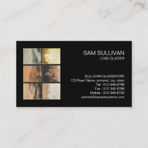 Glazier Glazing Glass Work Business Card