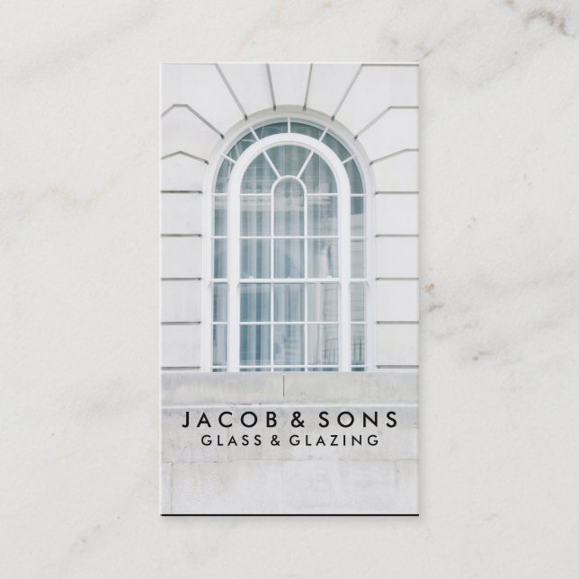 Glazier Glazing Glass Work Business Card (Front)