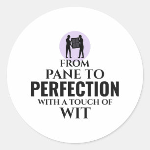 Glazier Window Glass Fitting Fitter Glasswork Classic Round Sticker