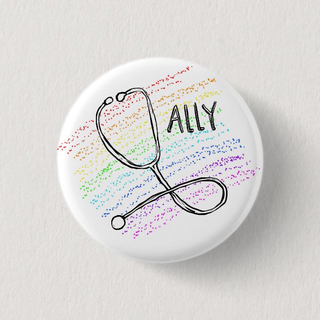 GLBT Ally Medicine pin (Front)