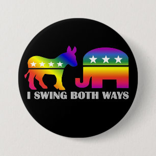 GLBT Democrat/Republican Swing Voter 3 Inch Round Button