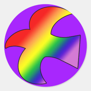 GLBT Dove Classic Round Sticker
