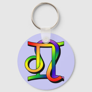 GLBT Gemini & Leo Keychain